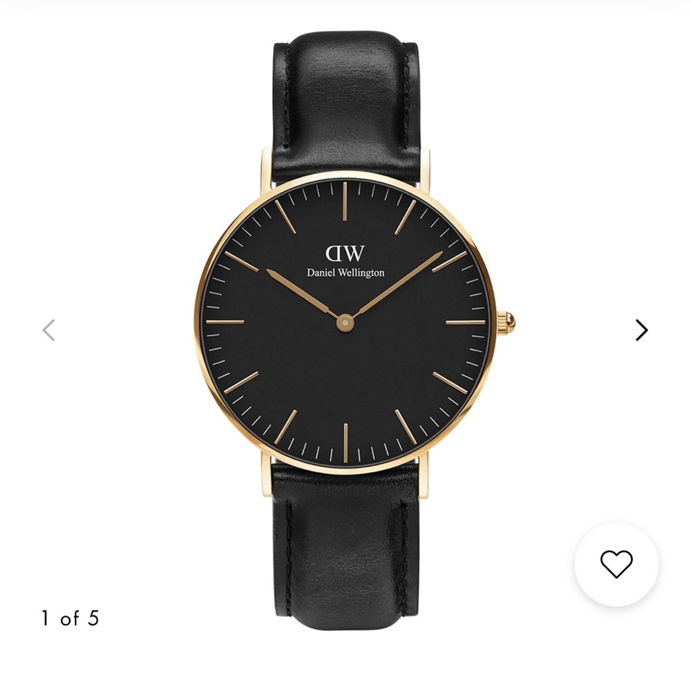 Daniel Wellington classic Sheffield black and gold watch